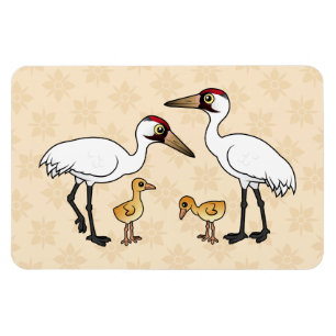 Whooping Crane Familie Magneet