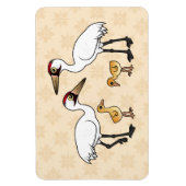 Whooping Crane Familie Magneet (Verticaal)