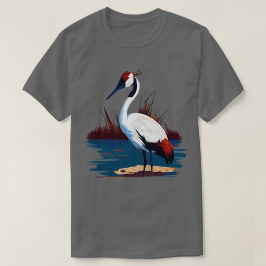 Whooping Crane TShirt (Design voorkant)