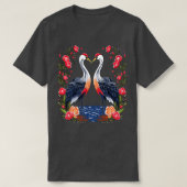 Whooping Crane Valentijnsdag T-shirt (Design voorkant)