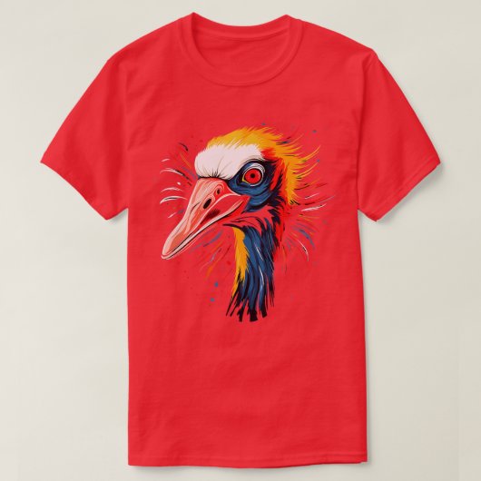 Whooping kraan glimlachen t-shirt (Design voorkant)