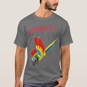 WHOOPS Funny Parrot-ontwerp T-shirt