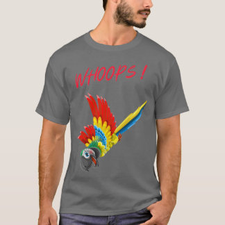 WHOOPS Funny Parrot-ontwerp T-shirt