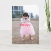 WHOOPS VERLATE VERJAARDAG KAART (Voorkant)