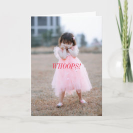 WHOOPS VERLATE VERJAARDAG KAART
