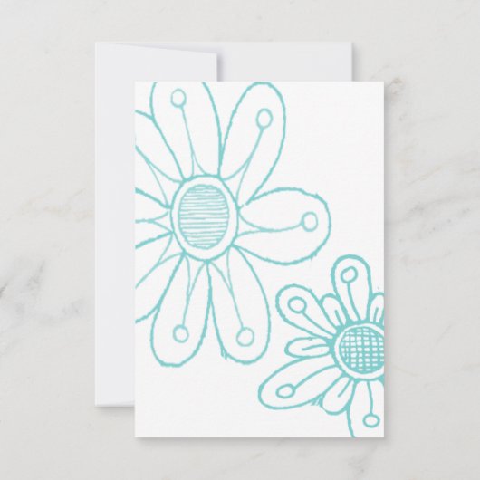 Whoopsie Daisy Eenvoudig Aqua Blauw Bewaar de Datu Kaart (Achterkant)