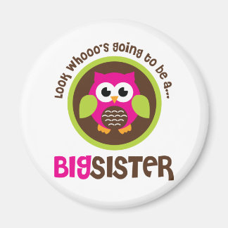 Whoos wordt een grote zuster Owl Magneet
