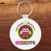 Whoos wordt een grote zuster Owl Sleutelhanger (Voorkant)
