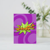 Whoosh Comic Book Briefkaart (Staand voorkant)
