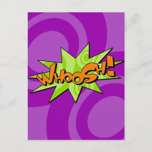 Whoosh Comic Book Briefkaart (Voorkant)
