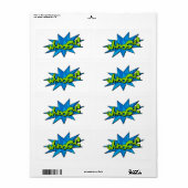 Whoosh Comic Book Sticker Label (Full Sheet)