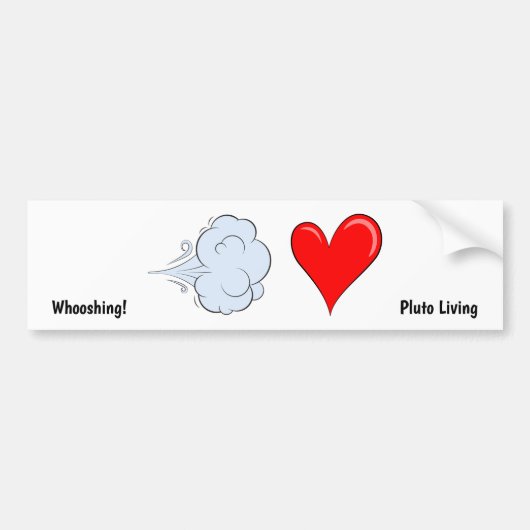 Whooshing Love Bumper Bumpersticker (Voorkant)