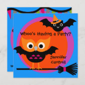 Whooty Halloween Party Invitation Kaart (Voorkant / Achterkant)