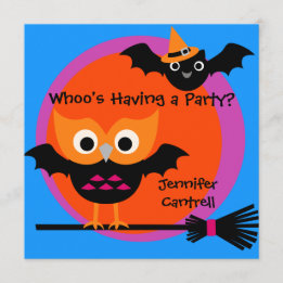 Whooty Halloween Party Invitation Kaart