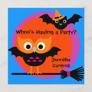 Whooty Halloween Party Invitation Kaart