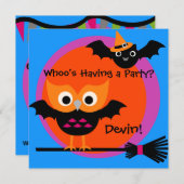 Whooty Halloween Party Invitation Kaart (Voorkant / Achterkant)