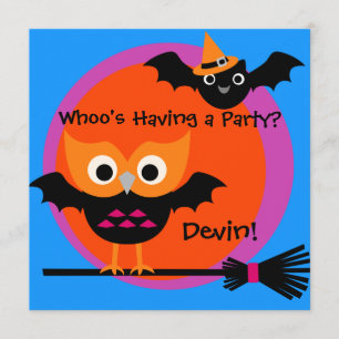 Whooty Halloween Party Invitation Kaart