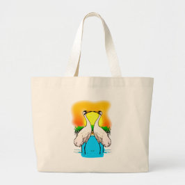 Whopping Cranes in Love Grote Tote Bag