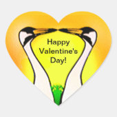 Whopping Cranes in Love Hart Sticker (Voorkant)