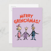 Whos Holding Hands Merry Grinchmas Briefkaart (Voorkant / Achterkant)