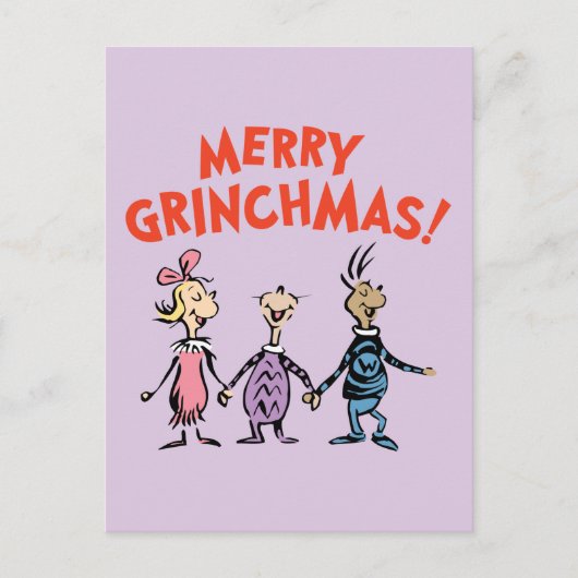 Whos Holding Hands Merry Grinchmas Briefkaart (Voorkant)