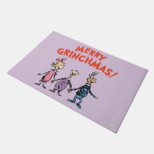 Whos Holding Hands Merry Grinchmas Deurmat (Schuin)