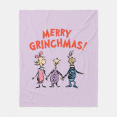 Whos Holding Hands Merry Grinchmas Fleece Deken (Voorkant)
