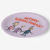 Whos Holding Hands Merry Grinchmas Papieren Bordje (Gekanteld)