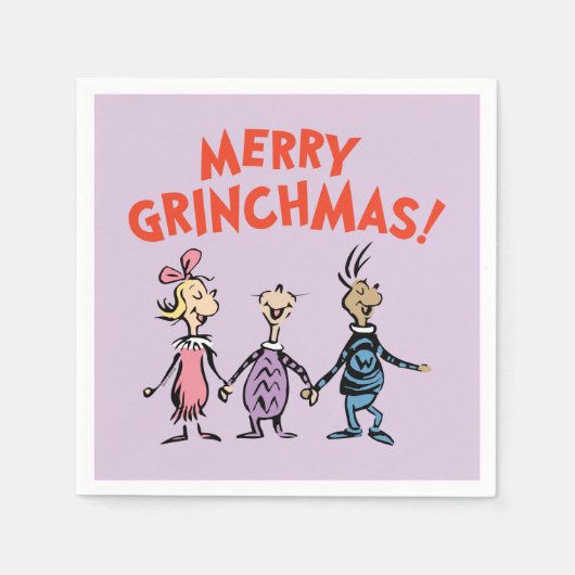 Whos Holding Hands Merry Grinchmas Servet (Voorkant)
