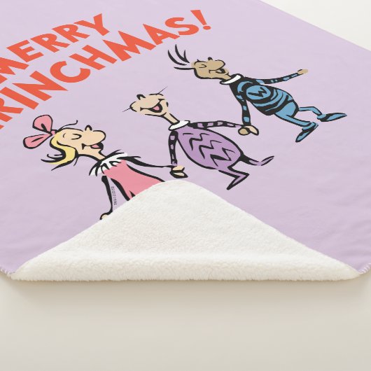 Whos Holding Hands Merry Grinchmas Sherpa Deken (3/4)