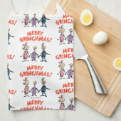 Whos Holding Hands Merry Grinchmas Theedoek (Quarter Fold)