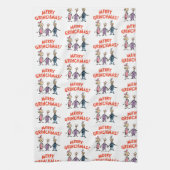 Whos Holding Hands Merry Grinchmas Theedoek (Verticaal)