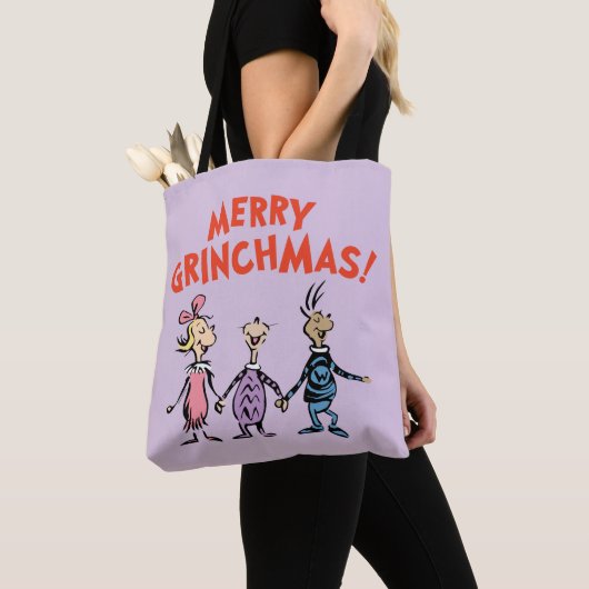 Whos Holding Hands Merry Grinchmas Tote Bag (Dichtbij)