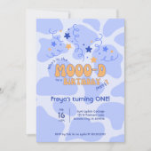 Who's in the MOOO-D Cow Print 1st Birthday Kaart (Voorkant)