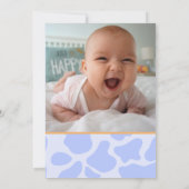 Who's in the MOOO-D Cow Print 1st Birthday Kaart (Achterkant)