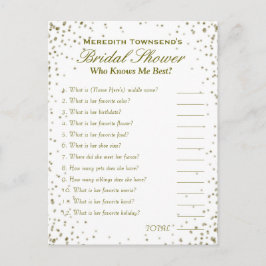 Who's Know's Me-spel | Gouden Confetti Briefkaart