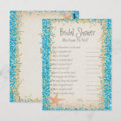 Who's Know's Me-spel | oceaanglitter Briefkaart (Voorkant / Achterkant)