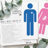 Who's Most Likely To Baby Shower Game Daddy Card Kaart