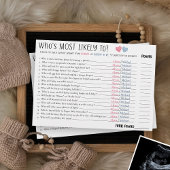 Who's Most Likely To Baby Shower Game Daddy Card Kaart