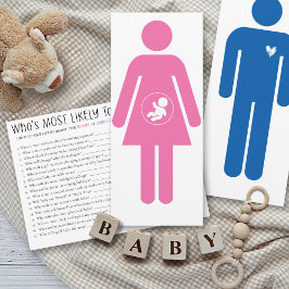 Who's Most Likely To Baby Shower Game Mommy Card Kaart