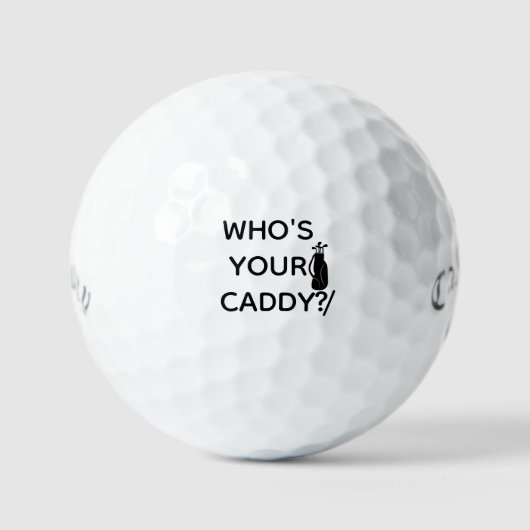 Whos Uw Caddy gepersonaliseerde golfballen: Callaw Golfballen (Voorkant)