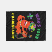 Whos Uw Crawdaddy Crawfish Grappig Mardi Gras Gift Fleece Deken (Voorkant (Horizontaal))