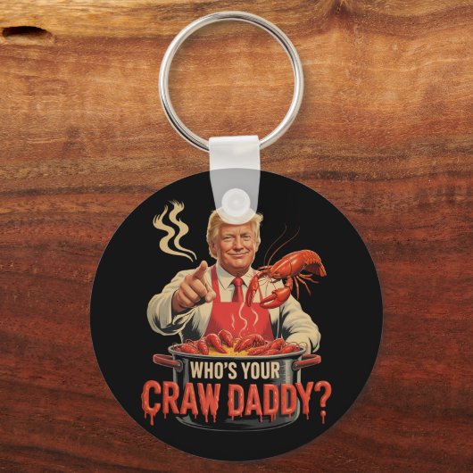 Whos Your Crawdaddy Crawfish Funny Cajun Kook Seaf Sleutelhanger (Voorkant)
