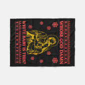 Whose God White Baby Is This Nativity Ugly Christm Fleece Deken (Voorkant (Horizontaal))