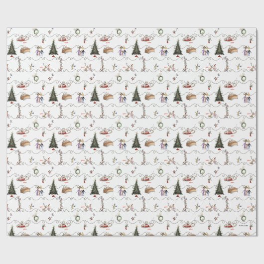 Whoville Christmas Garland Celebration Cadeaupapier (Vlak)