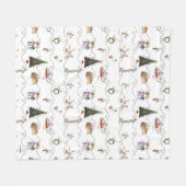 Whoville Christmas Garland Celebration Fleece Deken (Voorkant (Horizontaal))