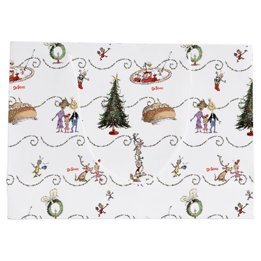 Whoville Christmas Garland Celebration Groot Cadeauzakje (Achterkant)