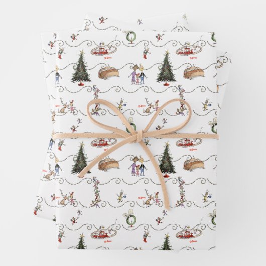 Whoville Christmas Garland Celebration Inpakpapier Vel (In situ)