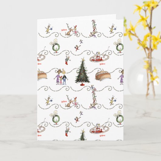 Whoville Christmas Garland Celebration Kaart (Gele Bloem)