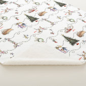 Whoville Christmas Garland Celebration Sherpa Deken (3/4)